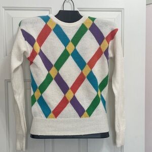 Jessica Multicolor Argyle Women's Sweater